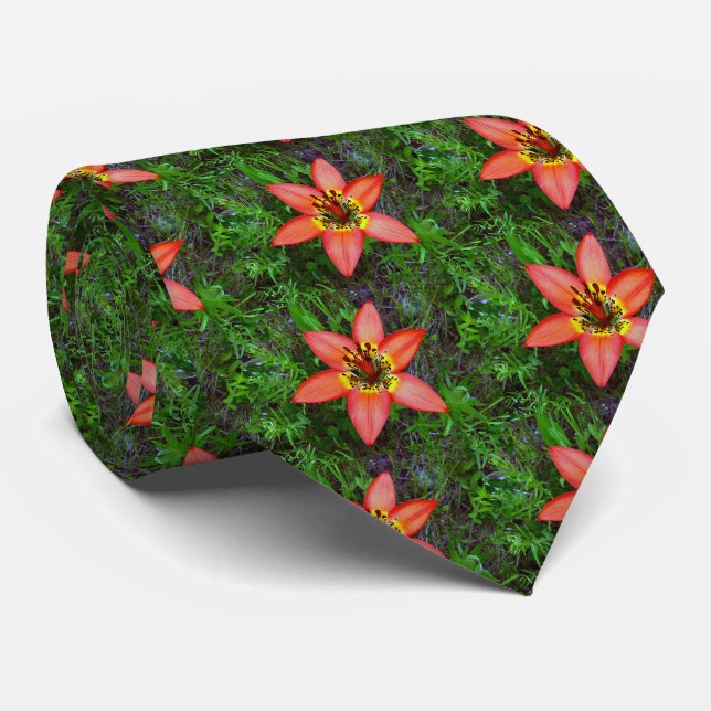 Prairie Lilies Men's Tie (Rolled)