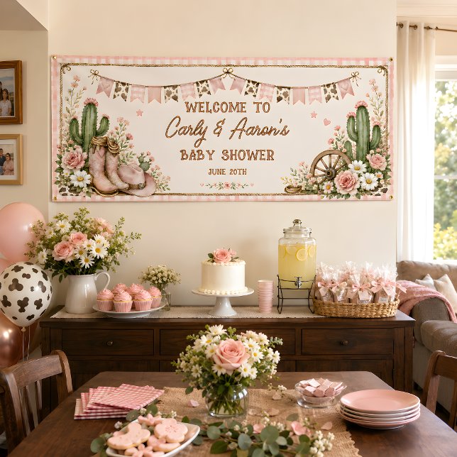Prairie Princess Baby Shower Welcome Banner (Prairie Princess Baby Shower Welcome Banner)
