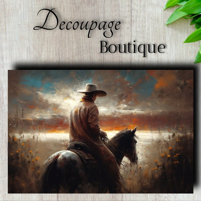 Prairie Rider Decoupage Tissue Paper (Prairie Rider Decoupage Tissue Paper)