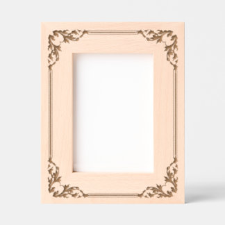 Prairie Rose Etched Wood Frame