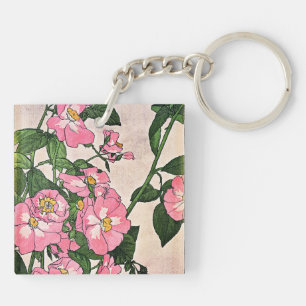 Prairie Rose illustration Key Ring