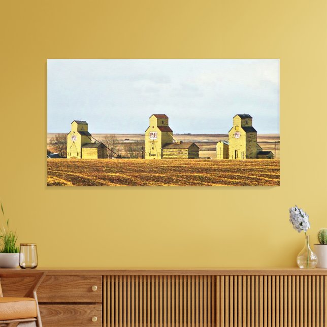 Prairie Sentinels Mossleigh Alberta Canvas Print (Insitu(LivingRoom))