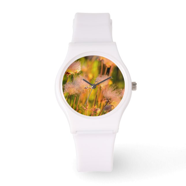 Prairie Smoke Wildflowers In Aspen Grove Watch (Front)