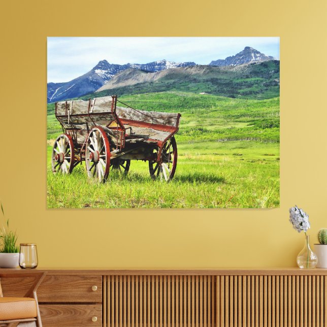 Prairie Wagon Trail's End Photo Canvas Print (Insitu(LivingRoom))