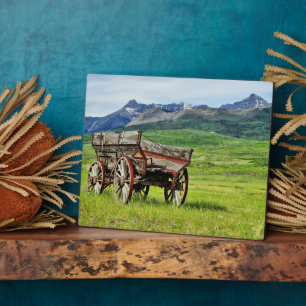 Prairie Wagon Trail's End Photo Plaque