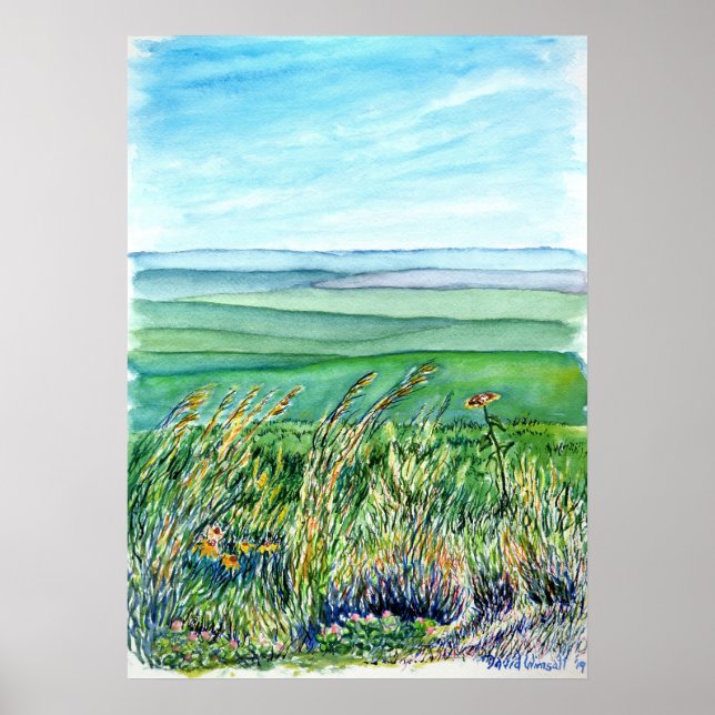 Prairie watercolor poster (Front)