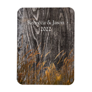 Prairie Wheat On Barn Board Magnet