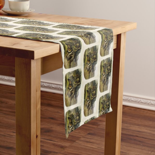 Prairie Wolf (Coyote) from Audubon's Quadrupeds Medium Table Runner (In Situ)
