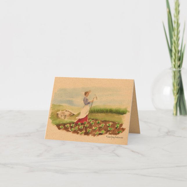 Prairie Woman Greeting Card (Front)