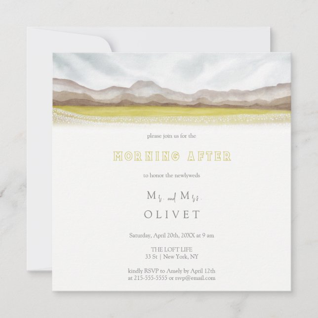 Prairies in Bloom Morning After Invitation (Front)