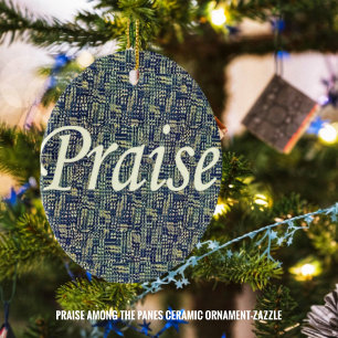 Praise Among The Panes Ceramic Tree Decoration