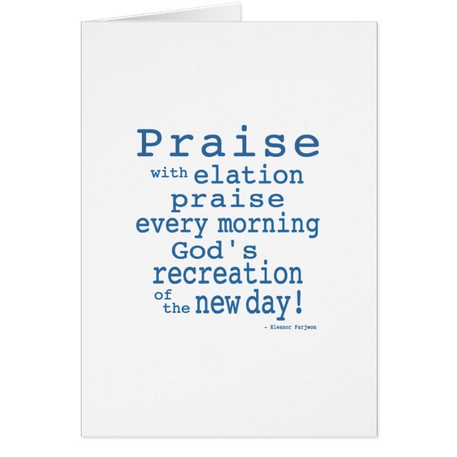 Praise! Card (Front)
