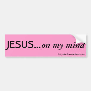 Praise Him N Pink Bible Quote Customise it Bumper Sticker