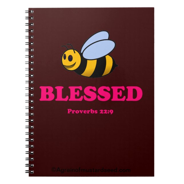 Praise Him N Pink Bible Quote Customise it Notebook (Front)