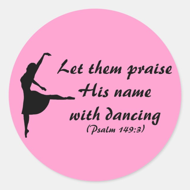 Praise Him with Dancing Stickers (Front)