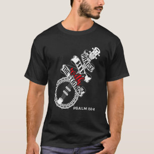Praise Him With Strings Christian Guitar Psalm 150 T-Shirt
