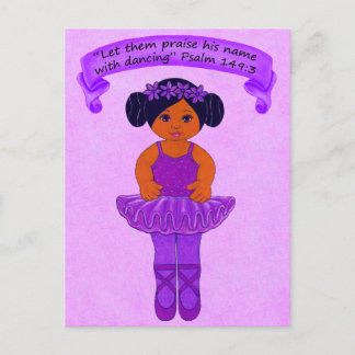 Praise His Name with Dancing 2~Scripture~Print Postcard