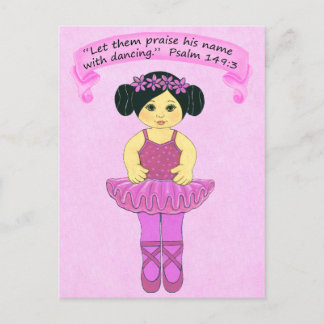 Praise His Name with Dancing ~Scripture~Print Postcard