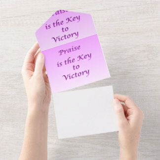 Praise is the Key to Victory All In One Invitation