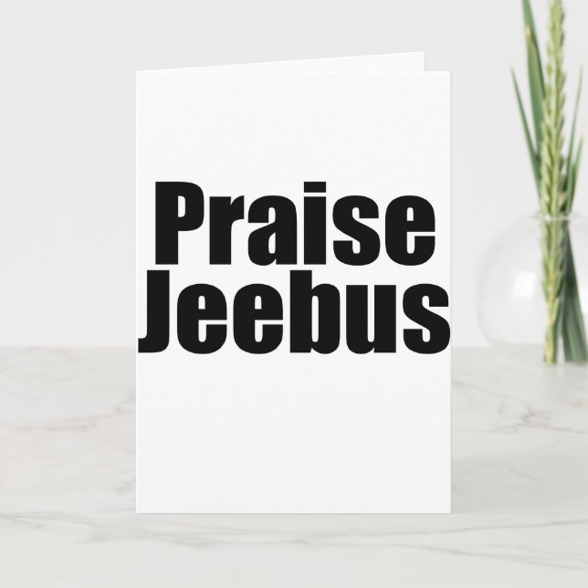Praise Jeebus Holiday Card (Front)