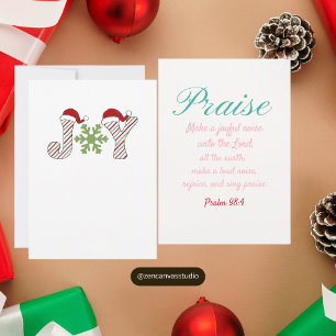 Praise & Joy Psalm 98:4 Holiday Card
