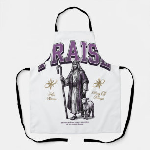 Praise King of Kings Vintage Engraving Shirt Apron
