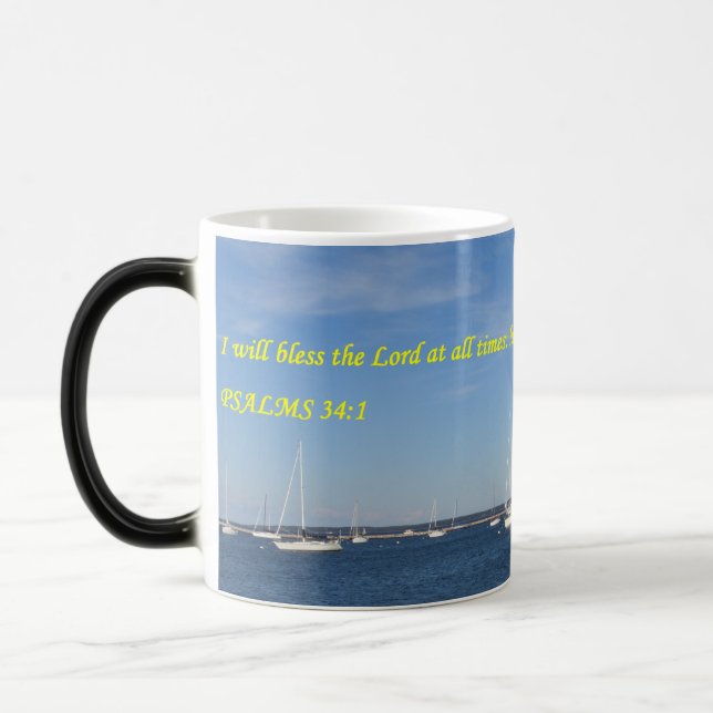 Praise Mug- Personalised - Add your Name & photo Magic Mug (Left)