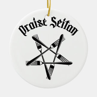 Praise Seitan 1.2 (black) Ceramic Tree Decoration