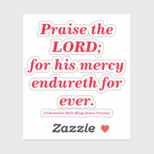 Praise The Lord Bible Verse #E6001D / Venetian Red