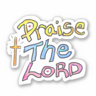 Praise The Lord Christian Quote With Cross