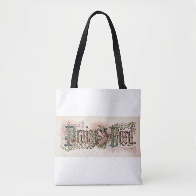 "Praise the Lord" Deep Pastels Tote Bag (Front)