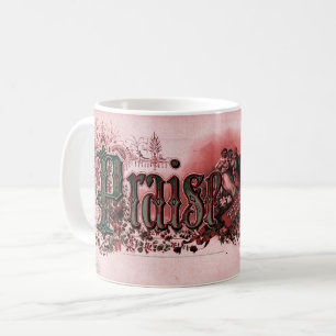 "Praise The Lord" Deep Red & Green Coffee Mug