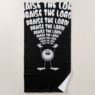 Praise The Lord Emoji Beach Towel