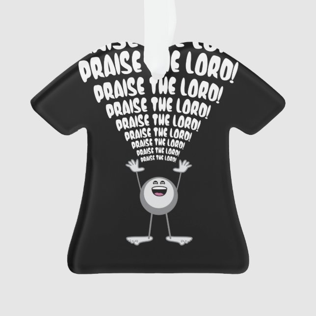 Praise The Lord Emoji Ornament (Front)