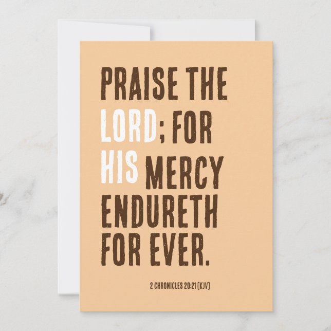 Praise The Lord - Thanksgiving Day Party -  Invitation (Front)