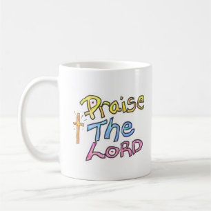 ‘Praise The LORD’ with Cross Christian Coffee Mug