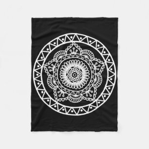 Prana Art Mandala Sacred Geometry Vibration Piece  Fleece Blanket