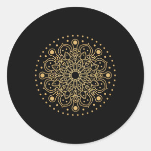 Prana Art Yoga Mandala Sacred Energy Geometry Medi Classic Round Sticker