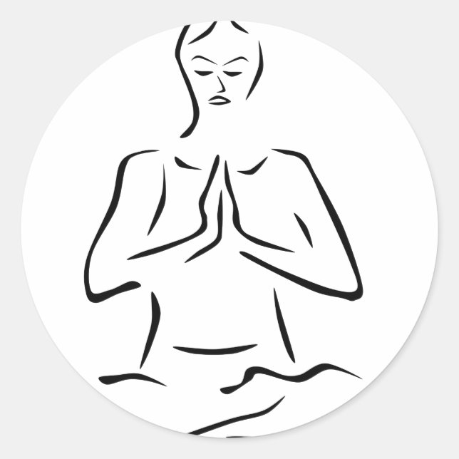 Pranam Classic Round Sticker (Front)