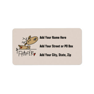 Prancer Reindeer Christmas T-shirts and Gifts Label