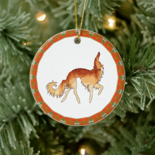 Prancing Borzoi Ornament