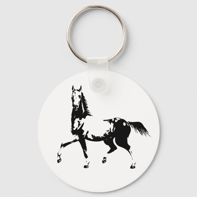 Prancing Horses Button Keychain (Front)