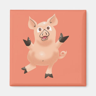 Prancing Pig Magnet