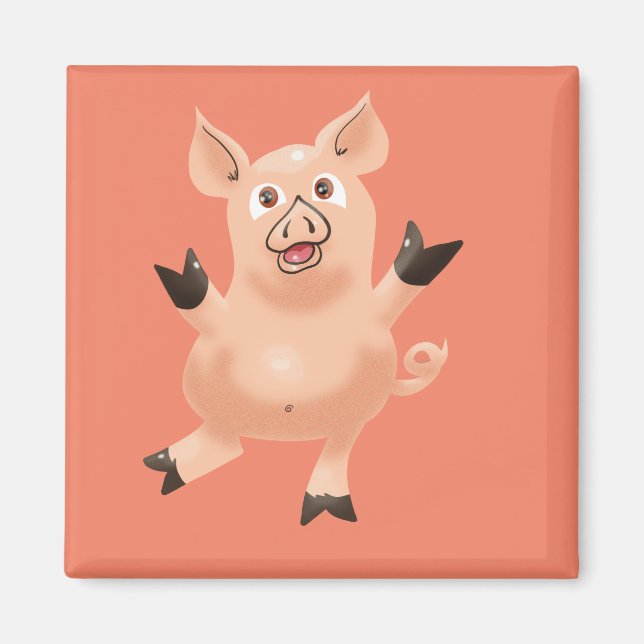 Prancing Pig Magnet (Front)