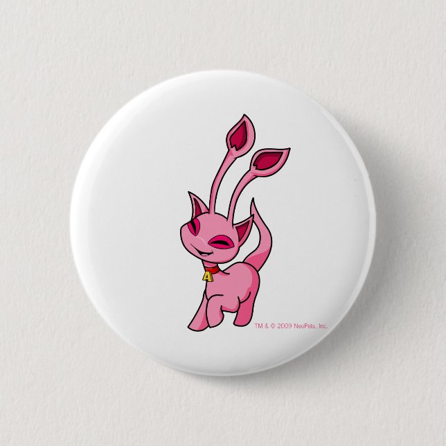Prancing pink Aisha 6 Cm Round Badge (Front)