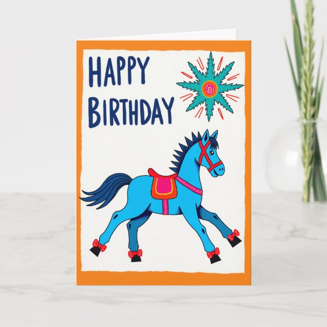 Prancing Pony Birthday Card (Front)