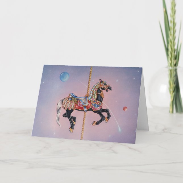 PRANCING PONY CAROUSEL CARD (Front)