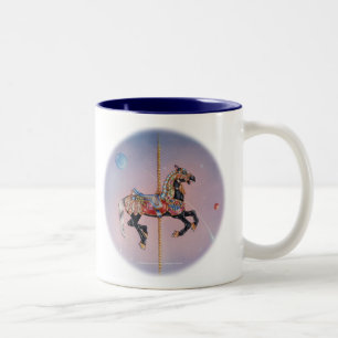 PRANCING PONY CAROUSEL Two-Tone COFFEE MUG