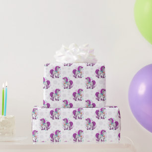 Prancing Unicorns Wrapping Paper