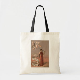 Prang's Valentine Cards AD, Woman & Cherubs Tote Bag
